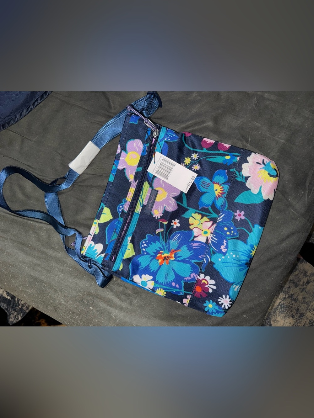 Vera Bradley Navy Multicolor Floral Crossbody Bag